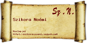 Szikora Noémi névjegykártya